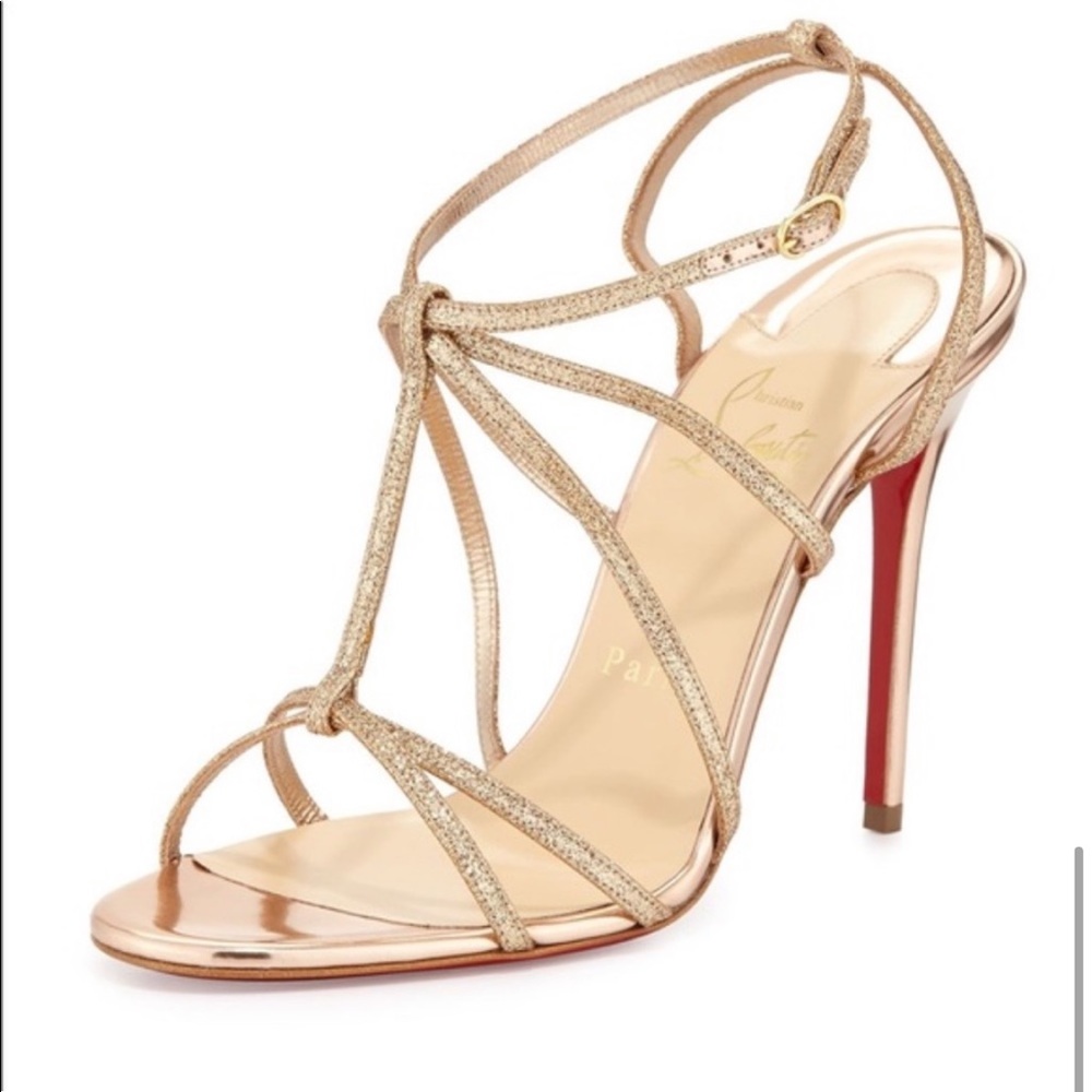 Christian Loubiton Youpiyou 100 Glitter Mini/Specchio heels